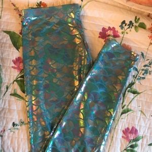 Blue Mermaid Leggings NWOT